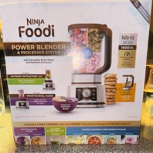 Ninja Foodi Power Blender & Processor - Silver and Brown